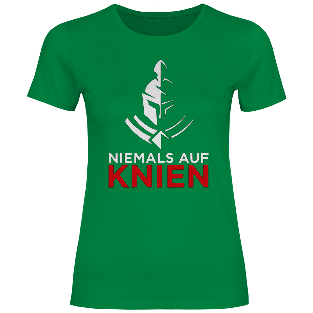 Defend Europe T-Shirt 'Niemals auf Knien' Damen - PatriotenPrint