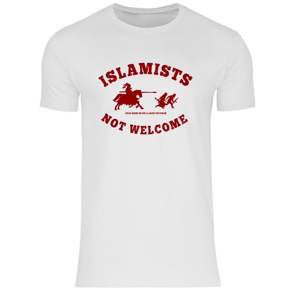 Defend Europe T-Shirt 'Islamists Not Welcome' Herren - PatriotenPrint