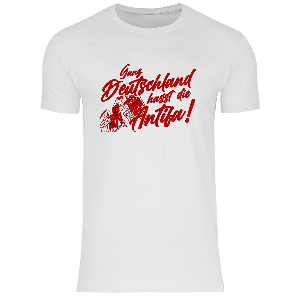 Patriot T-Shirt 'Ganz Deutschland hasst die Antifa' Herren - PatriotenPrint