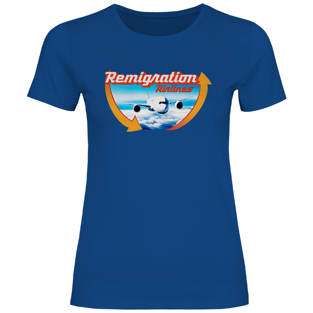 Remigration T-Shirt 'Remigration Airlines' Damen - PatriotenPrint