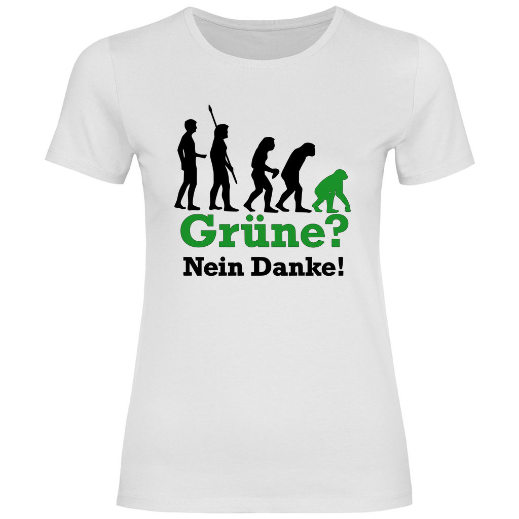 FCK Grüne T-Shirt 'Grüne Nein Danke' Damen - PatriotenPrint