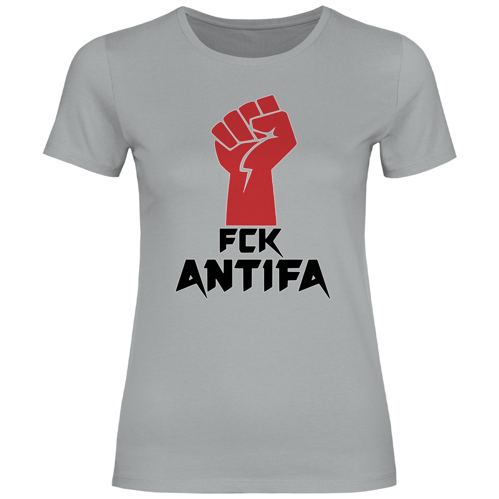 Skinhead T-Shirt 'FCK Antifa' Damen - PatriotenPrint