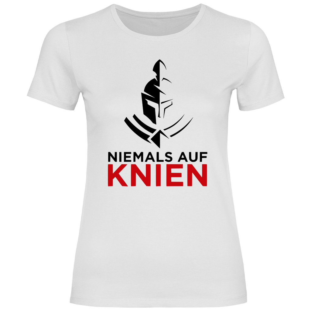 Defend Europe T-Shirt 'Niemals auf Knien' Damen - PatriotenPrint