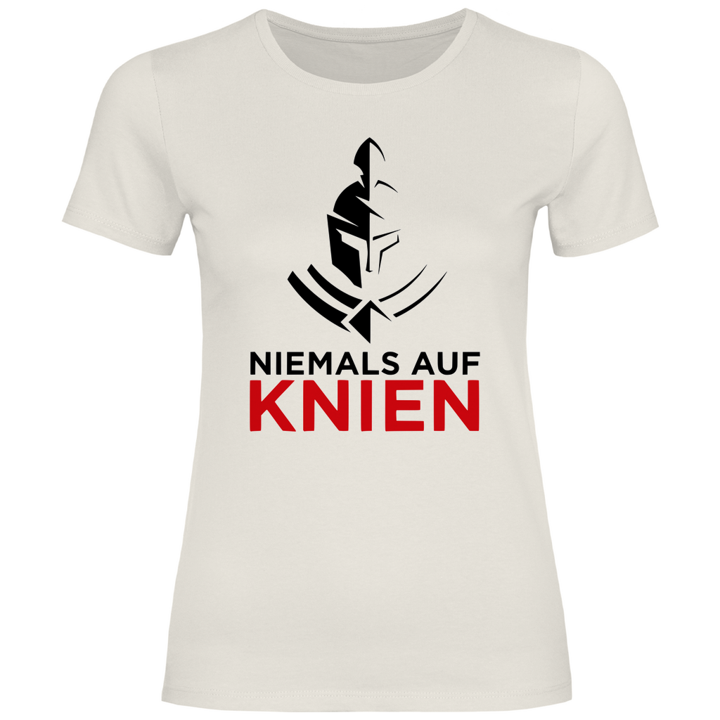 Defend Europe T-Shirt 'Niemals auf Knien' Damen - PatriotenPrint