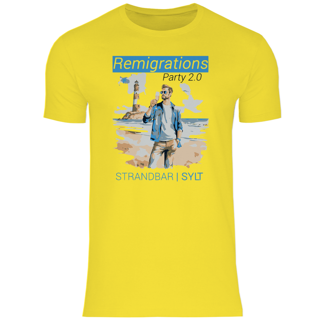 Sylt T-Shirt 'Remigration Party 2.0' Herren - PatriotenPrint