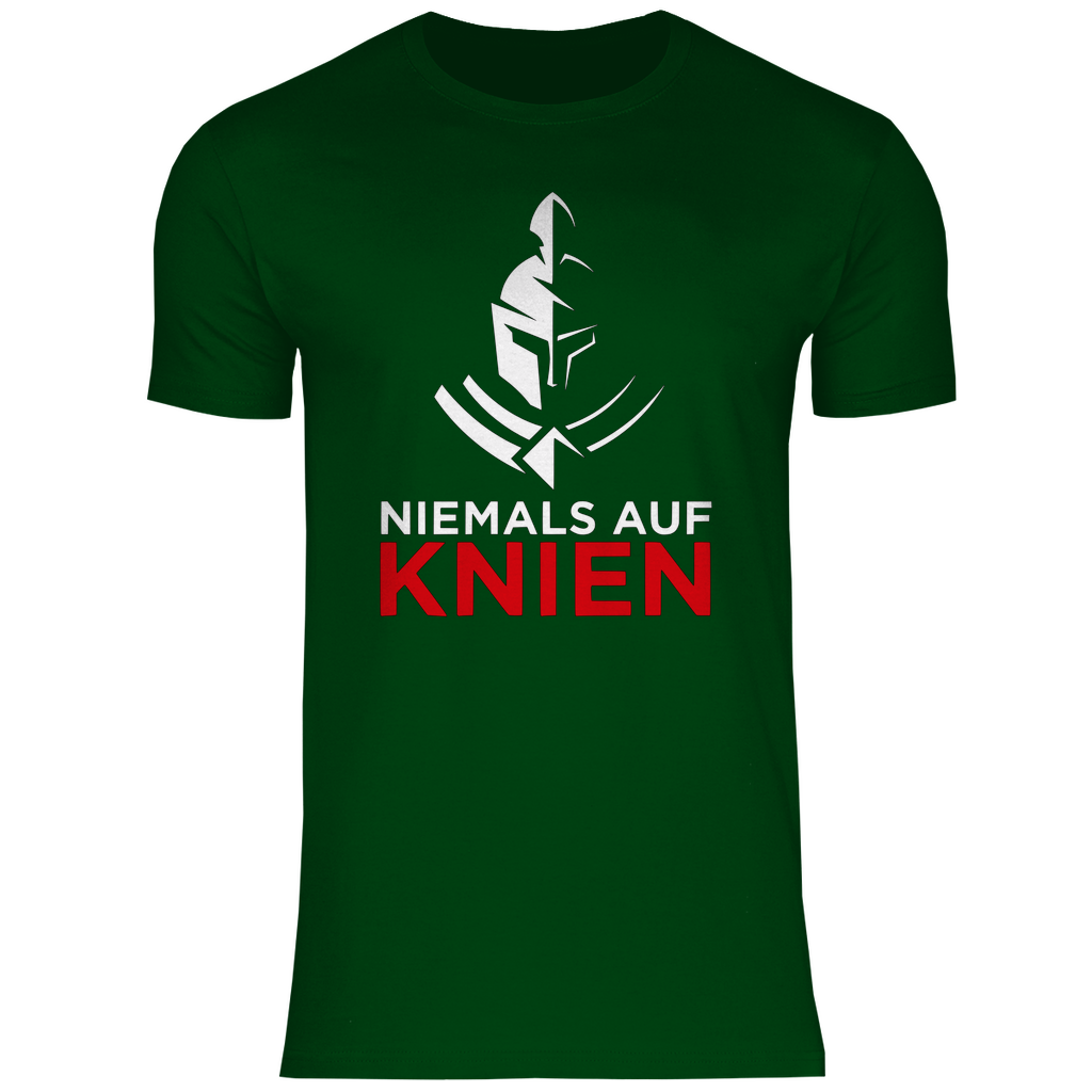 Defend Europe T-Shirt 'Niemals auf Knien' Herren - PatriotenPrint