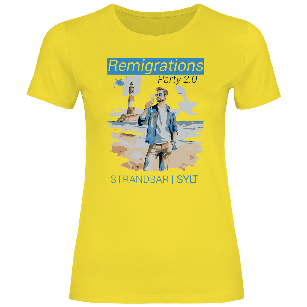 Sylt T-Shirt 'Remigration Party 2.0' Damen - PatriotenPrint