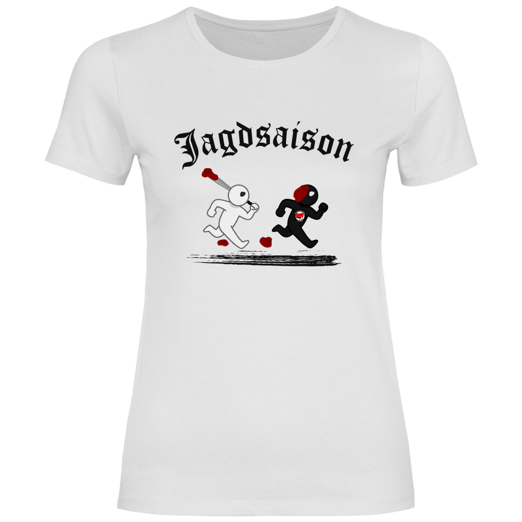 Skinhead T-Shirt 'Jagdsaison' Damen - PatriotenPrint