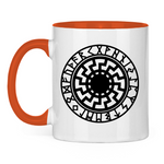 Schwarze Sonne Tasse zweifarbig - PatriotenPrint