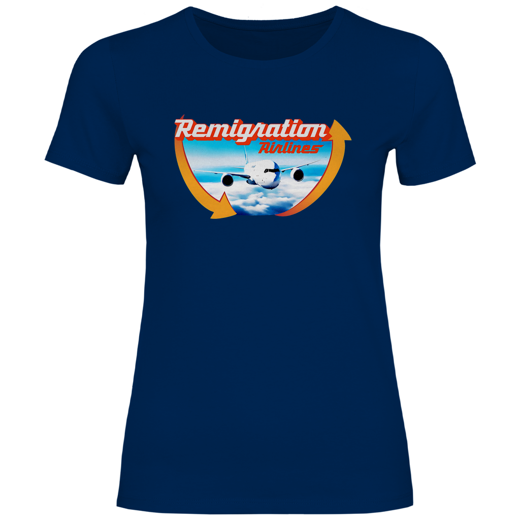 Remigration T-Shirt 'Remigration Airlines' Damen - PatriotenPrint