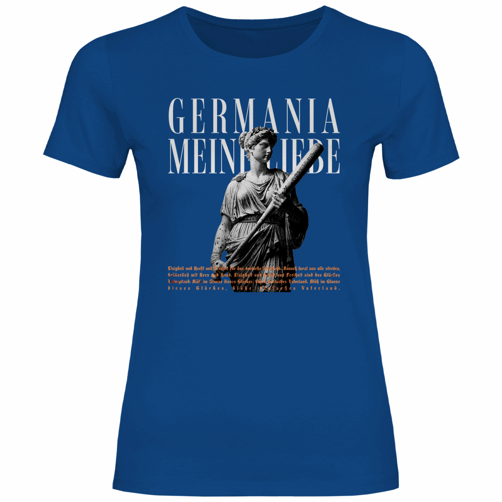 Deutschland T-Shirt 'Germania meine Liebe' Damen - PatriotenPrint