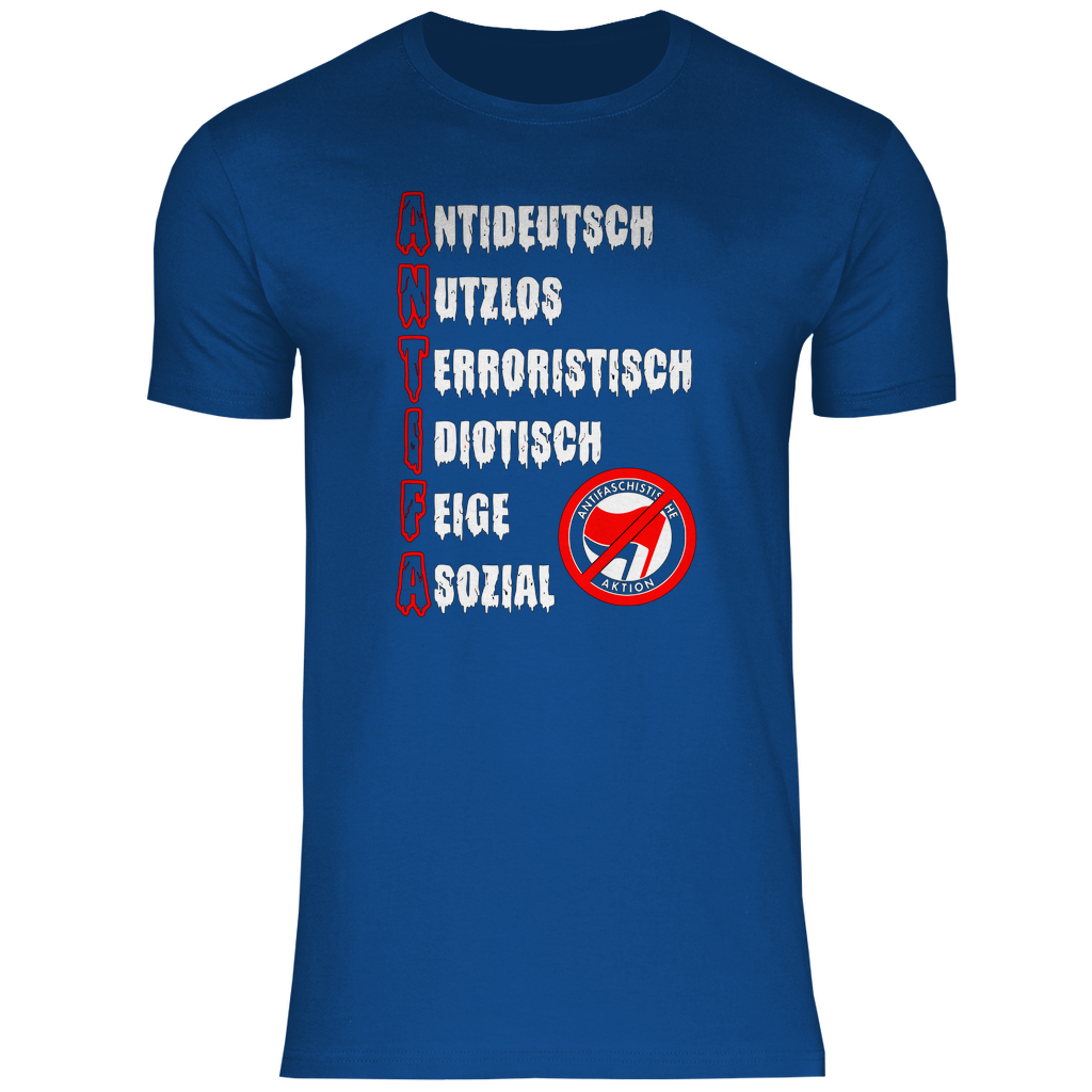 Anti Antifa T-Shirt 'A N T I F A' Herren