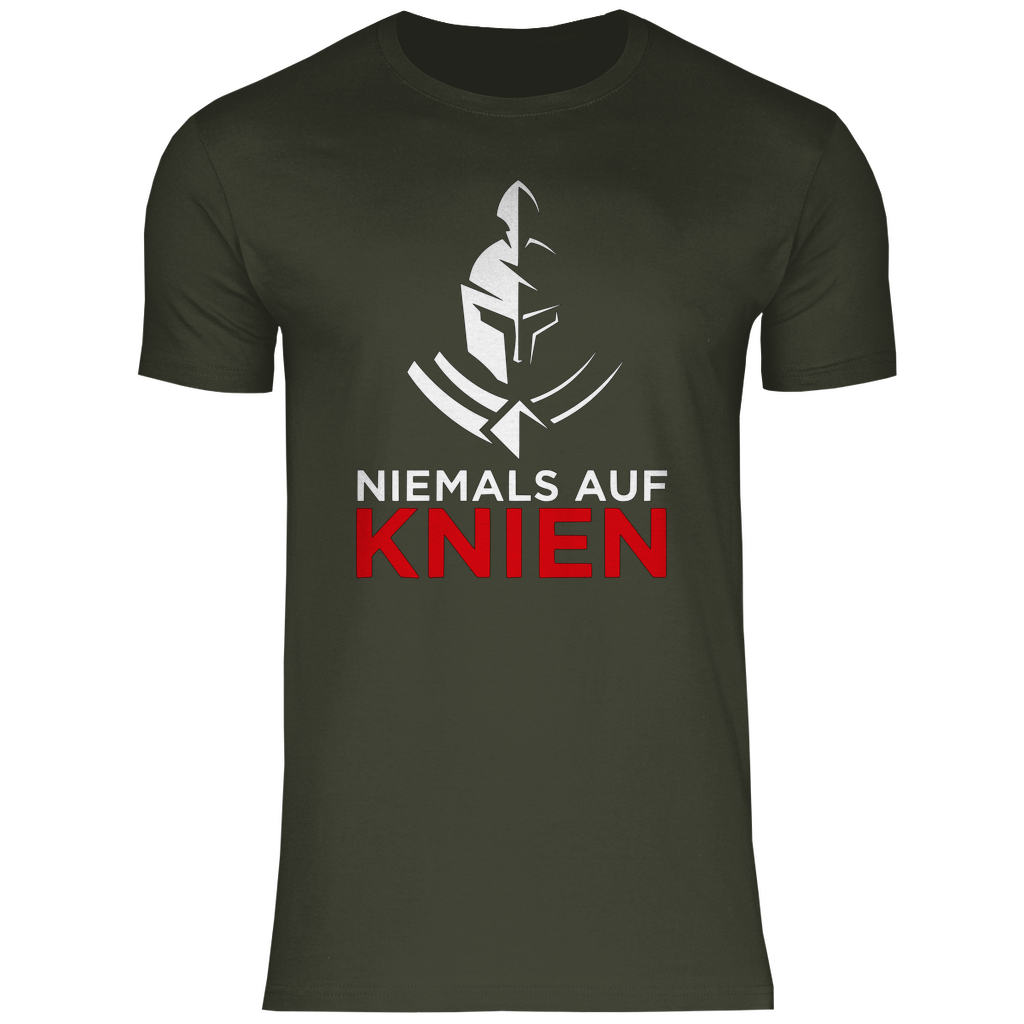 Defend Europe T-Shirt 'Niemals auf Knien' Herren - PatriotenPrint