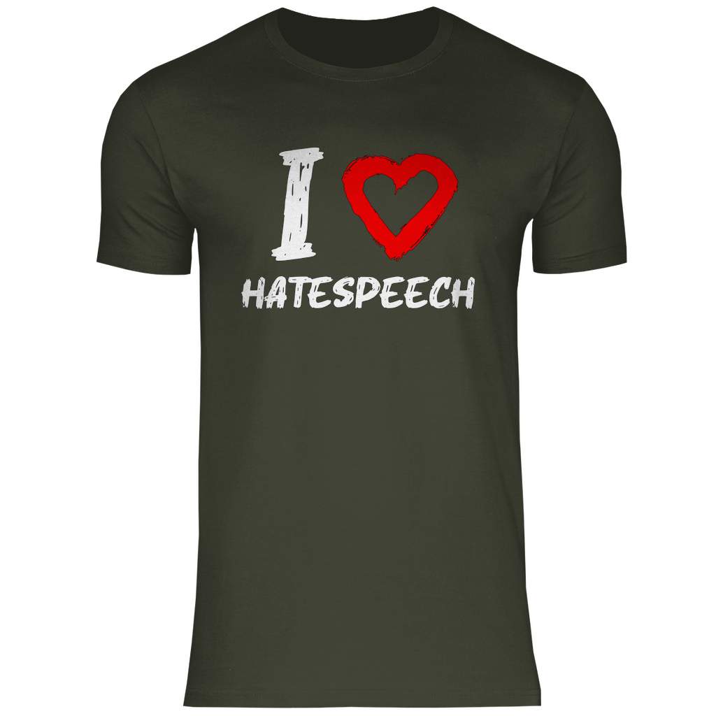 Lustiges T-Shirt 'I love Hatespeech' Herren