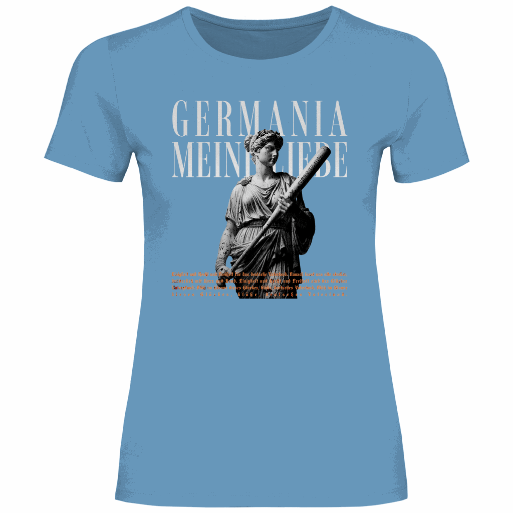 Deutschland T-Shirt 'Germania meine Liebe' Damen - PatriotenPrint