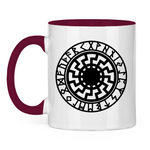 Schwarze Sonne Tasse zweifarbig - PatriotenPrint