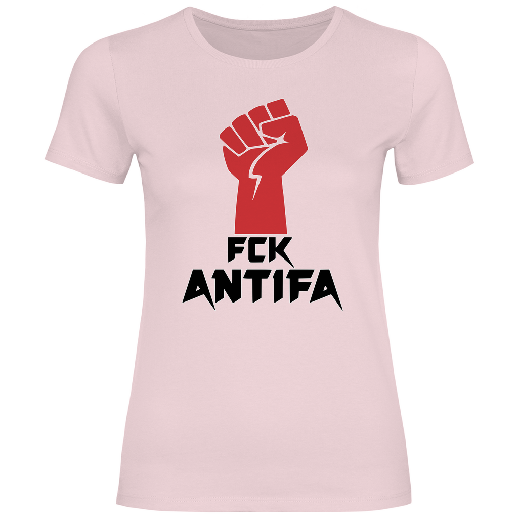 Skinhead T-Shirt 'FCK Antifa' Damen - PatriotenPrint