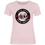 Anti Antifa T-Shirt 'Love Beer Hate Antifa' Damen