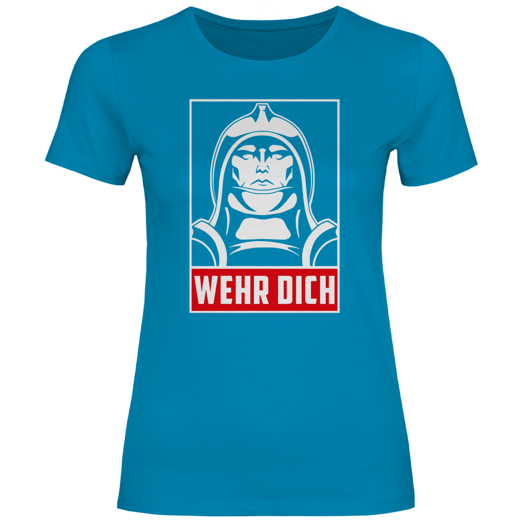 Defend Europe T-Shirt 'Wehr Dich' Damen - PatriotenPrint