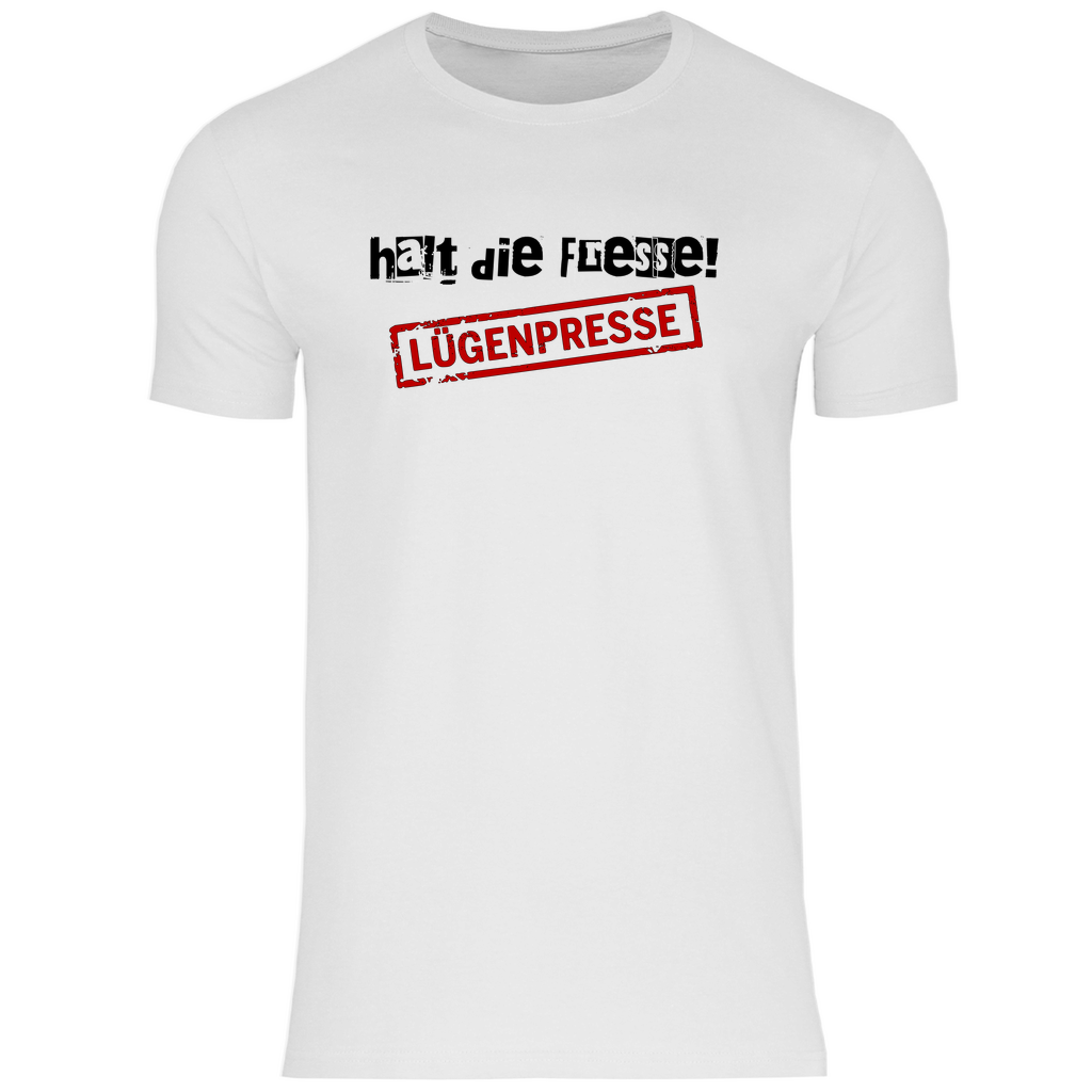 T-Shirt mit Spruch 'Halt die Fresse Lügenpresse' Herren - PatriotenPrint