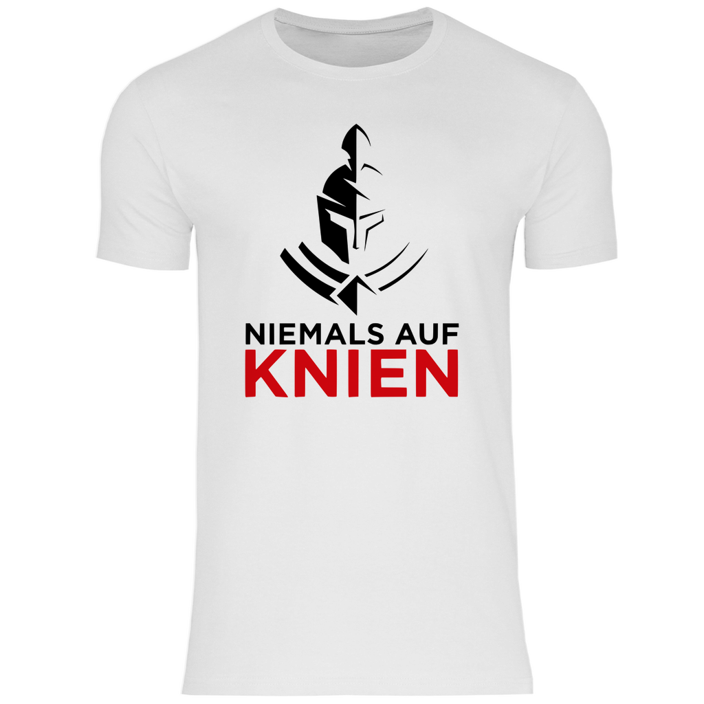 Defend Europe T-Shirt 'Niemals auf Knien' Herren - PatriotenPrint