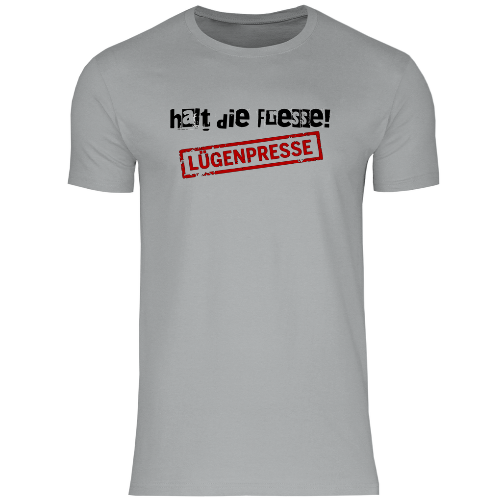 T-Shirt mit Spruch 'Halt die Fresse Lügenpresse' Herren - PatriotenPrint