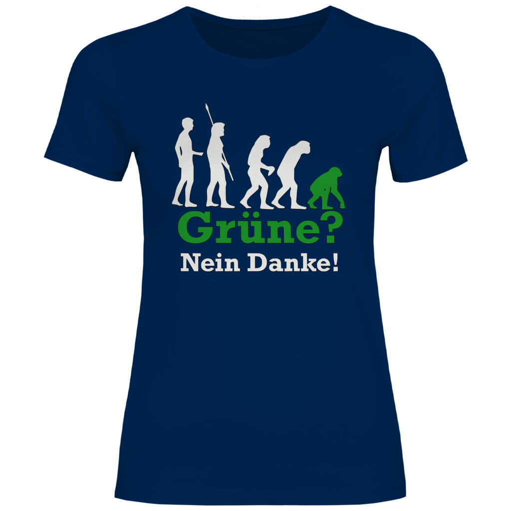 FCK Grüne T-Shirt 'Grüne Nein Danke' Damen - PatriotenPrint