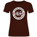 Anti Antifa T-Shirt 'Love Beer Hate Antifa' Damen