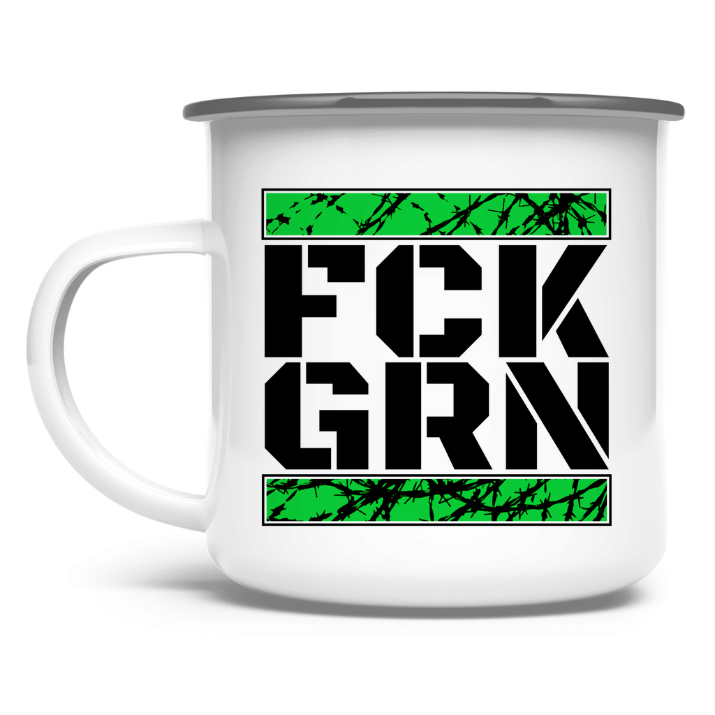 FCK GRN Emaille Tasse - PatriotenPrint