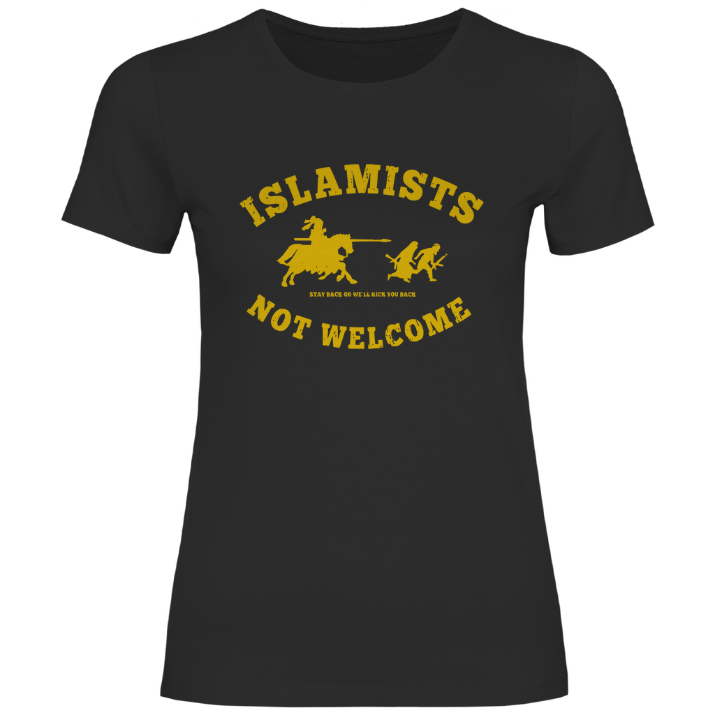 Defend Europe T-Shirt 'Islamists Not Welcome' Damen - PatriotenPrint