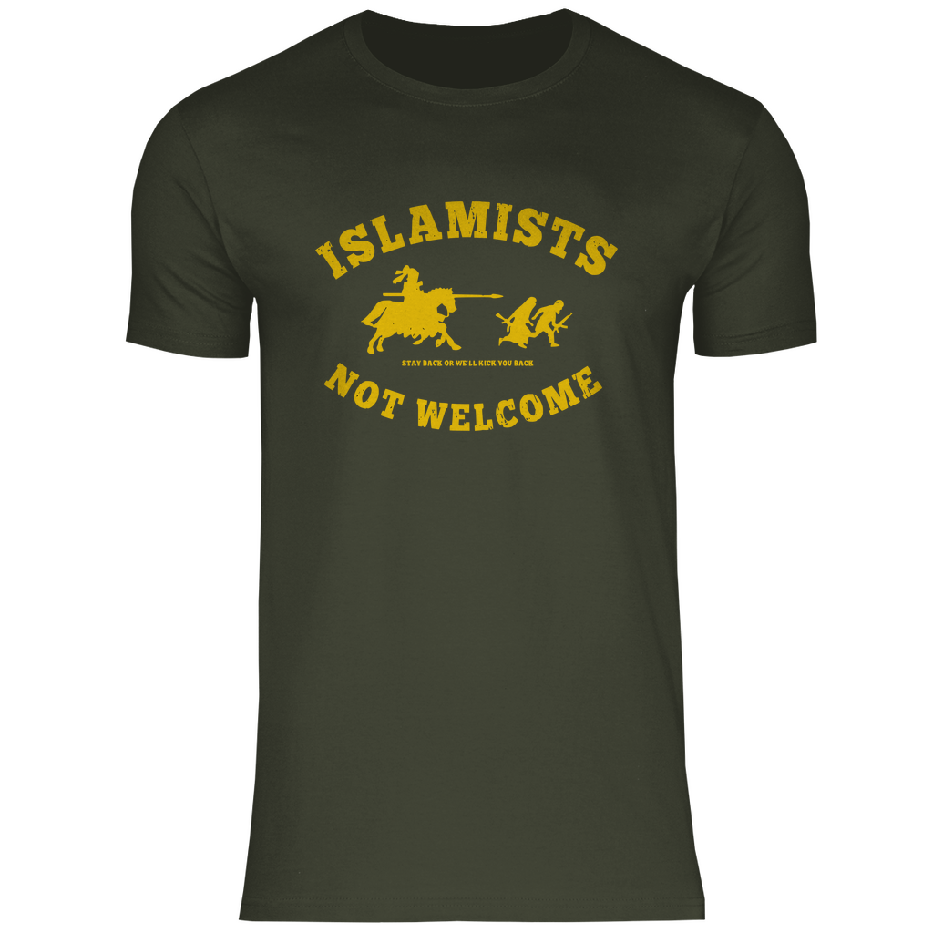 Defend Europe T-Shirt 'Islamists Not Welcome' Herren - PatriotenPrint