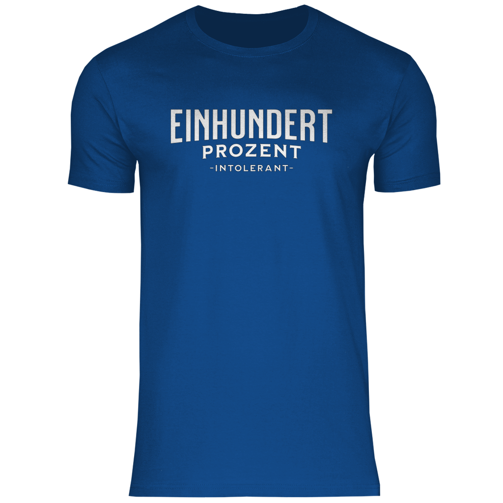 Remigration T-Shirt 'Einhundert Prozent Intolerant' Herren - PatriotenPrint